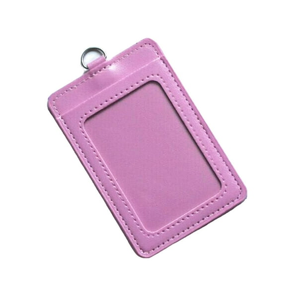 Inteprter 10 piezas de portatarjetas de identificación, suministros de oficina de negocios, funda protectora informal de colores, funda para tarjetas de Carpetas de archivos Vertical/Rosa