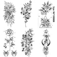 thumbnail image 1 of 6 bocetos pegatinas de tatuaje de flores-BK025+026+027+028+029+030 Ofspeizc CPB-US-HPP125-5, 1 of 5