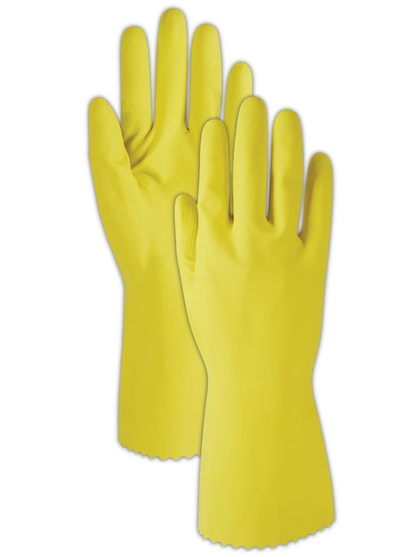 Magid ComfortFlex 15 Mil Latex Chemical Resistant Gloves Small, 12 Pairs