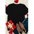 thumbnail image 4 of ABPHQTO Camiseta negra con estampado LOVE Heart con tachuelas para mujer, 4 of 5