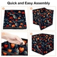 thumbnail image 4 of Hearts Battle Foldable Storage Basket Toy Box Storage Cubes Organizer with Handle, 10.8"x10.5"x10.6", Large Capacity, 4 of 6