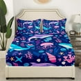 thumbnail image 3 of Erosebridal Whale Jellyfish Sheet Set Twin,Marine Animal Bedding Sets Twin Size,Super Cozy Bed Sheets Twin,Ocean Theme Decoration,3pcs, 3 of 7