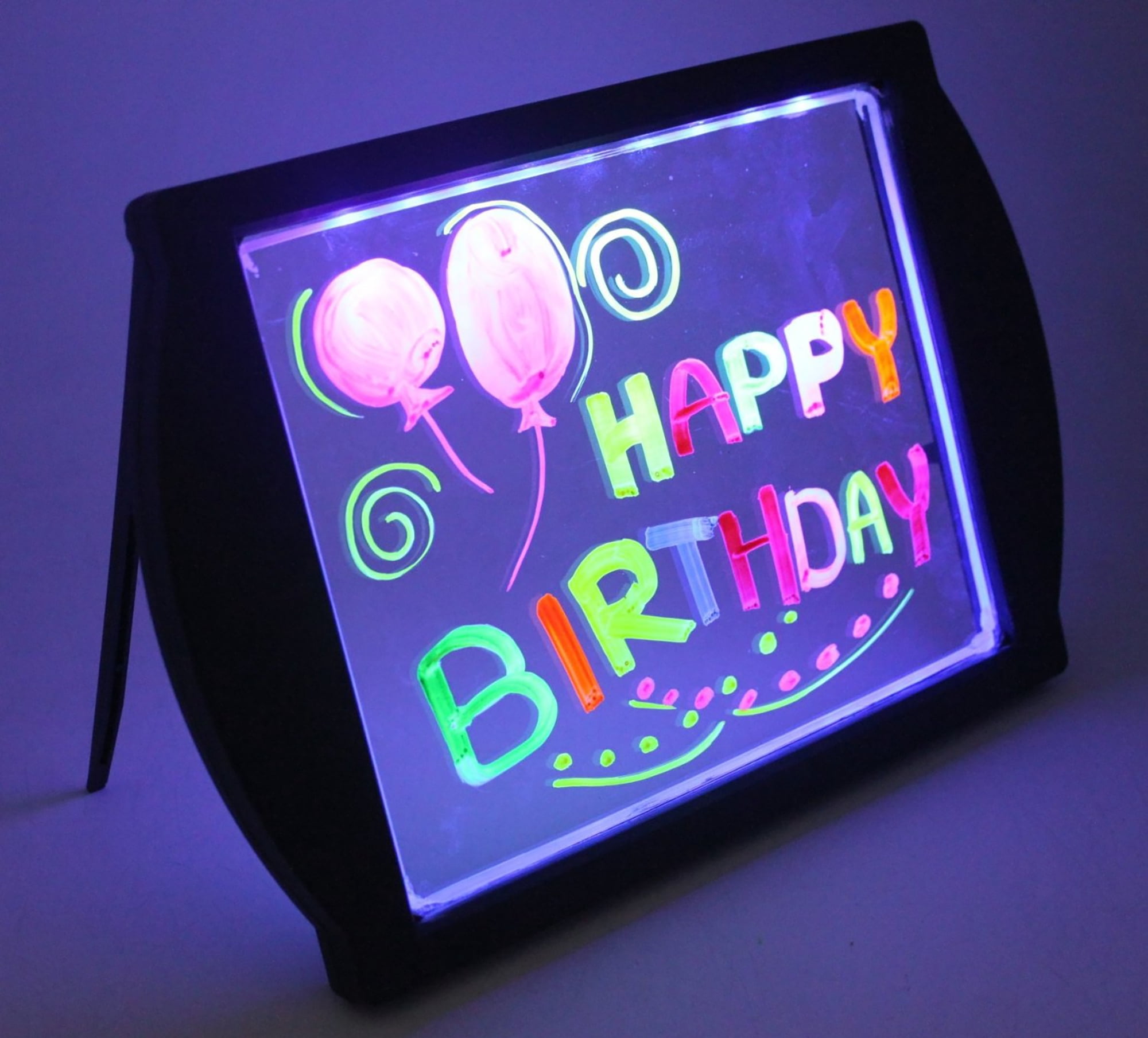Marvin's Magic - Glow Art Unique Craft Kit  Light Up Kids Art Set  Includes Neon Effect Drawing Board with A Built-in Stand and 4 Fluorescent Magic Pens - Pink