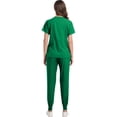 thumbnail image 5 of Stralyhd Scrubs for Women Set Round Neck Pocket Top & Jogger Scrub Pants Stretch Nursing Scrubs Set Uniform Green M, 5 of 6