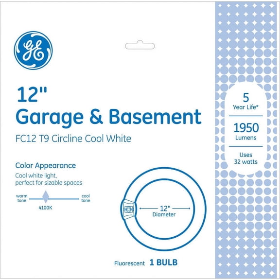 Satco S6503 32-Watt 12 in. Circline T9 G10q Base Fluorescent Tube Light Bulb in Cool White
