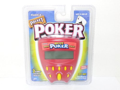 Vintage Draw Poker Hand held Game Radica 1 or 2 Players Card Electronic 