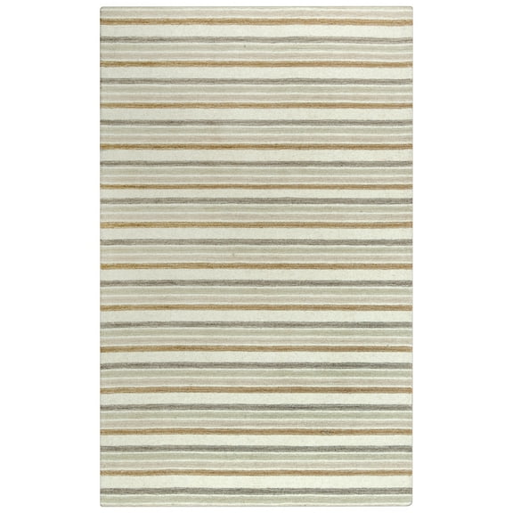 Rizzy Rugs Tetra Area Rug TET105 Beige/Ivory Banded Rows 7' 9" x 9' 9" Rectangle