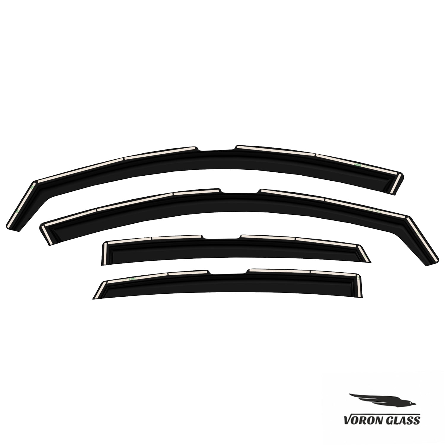 Voron Glass in-Channel Extra Durable Rain Guards for Nissan Altima 2013-2018, Window Deflectors, Vent Window Visors, 4 Pieces - 200713