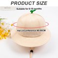 thumbnail image 2 of Sombrero de pescador para niños de 6 a 18 meses con circunferencia de la cabeza de 48 a 50 cm, sombrero de lavabo para niños y niñas, lindo sombrero para el sol con dibujos animados, 2 of 5