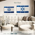 thumbnail image 4 of Elephant Stock Israel Flag Wall Art - Horizontal Multi Panel Canvas - Living Room Wall Decor - Flags Multi Panel - Blue And White Decor - 45" x 28", 4 of 8