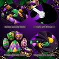 thumbnail image 4 of Colorful Mardi Gras Banner Purple Green Gold Festive Display Crown Design Welcome Text Egg Decor Backdrop for Mardi Gras Party Festive Celebration Welcome Event, 4 of 9