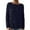Blue, variant on EDFBUYKRS Women's Casual Long Sleeve Tunic Tops Crew Neck Color Block Blouses S