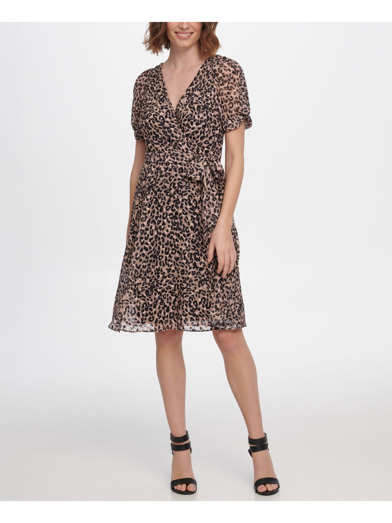 dkny leopard print dress