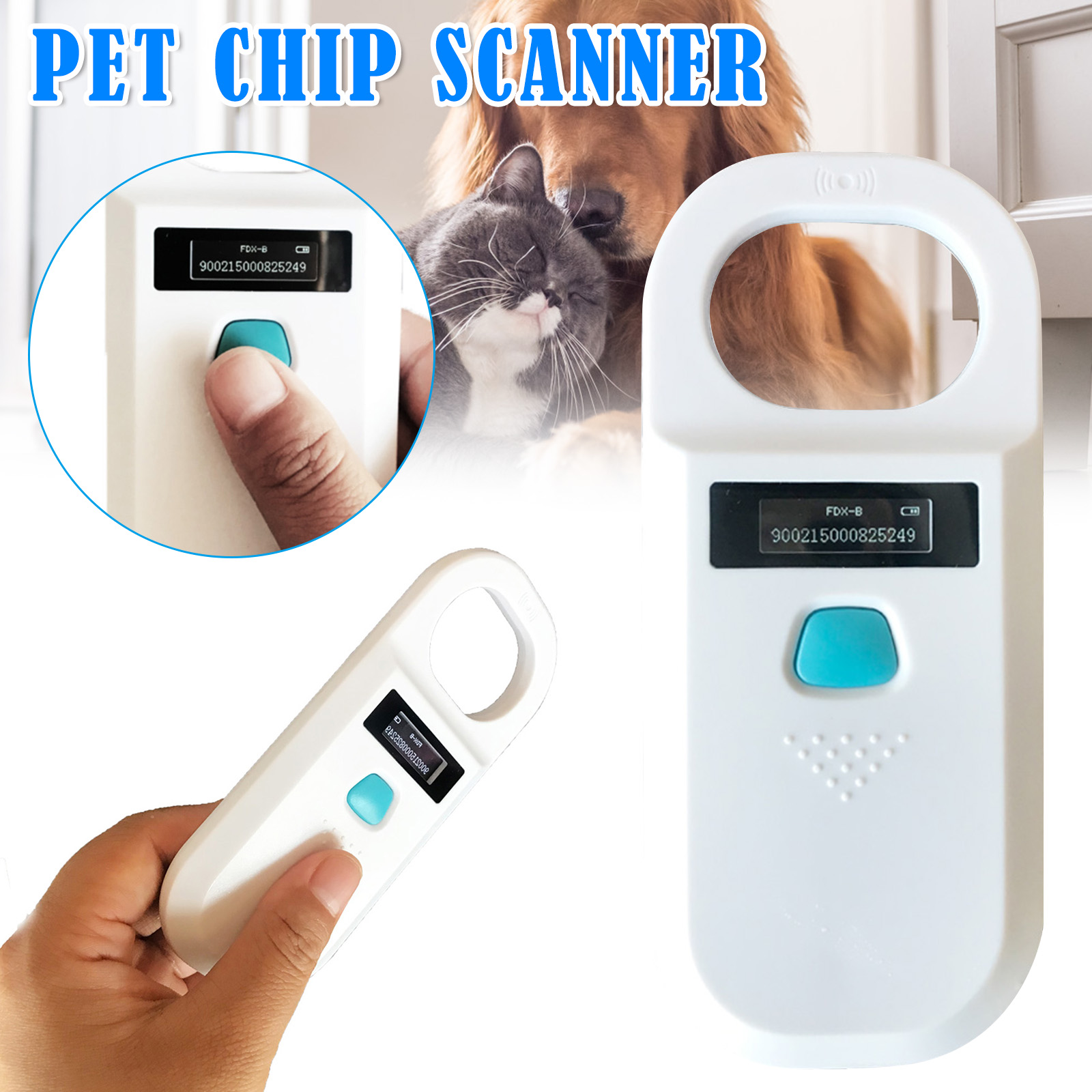 IKemiter Animal Tag Microchip Reader ISO Chip Portable Pet Dog Cat Scanner  134.2khz For Rfid Glass Tag/Rabbit Ear Tag | Walmart Canada