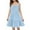 #A04-Blue, variant on Abcomgle Girls Beach Dress Casual Spaghetti Strap Sleeveless Girls Cami Dresses Plaid A-Line Sundresses Holiday Tiered Dresses for 6-14 Years,Black