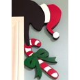 thumbnail image 3 of Adorno navideño para puerta - 2024 Muñeco de nieve Papá Noel Marco de puerta superior Decoración de esquina, Pintura de dibujos animados navideños Papá Noel Perro Reno Marco de esquina de puerta Decor, 3 of 4