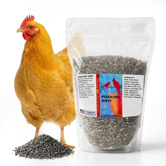 Morning Bird Poultry Grit, Mineral-Rich Chicken Feed for Digestion & Calcium Support, Natural Poultry Feed, 1.5 lbs