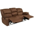 thumbnail image 3 of Flash Furniture Harmony Series Chocolate Brown Microfiber Sofa with Two Built-In Recliners, 3 of 7