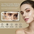 thumbnail image 6 of Behome Car Visor Makeup Mirror, Rechargeable Car Visor Vanity Mirror with Light, 3-Color Modes Portable Led Visor Mirror, 6 of 8