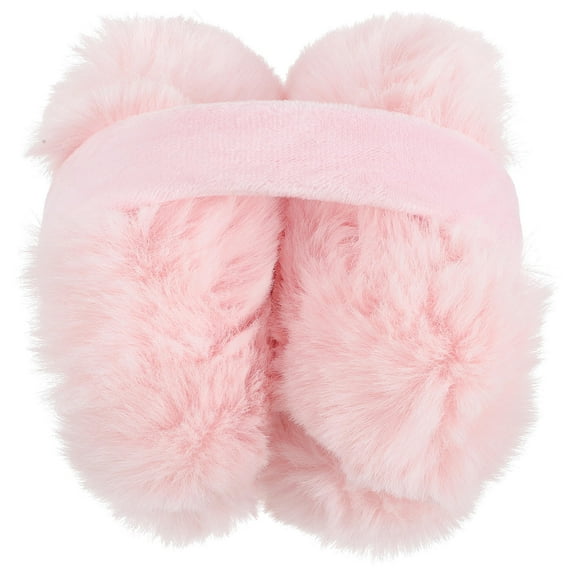 HONMEET Earmuffs Women Cute Ear Muffs Pink Artificial Furs 1Pack