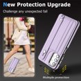 thumbnail image 5 of Nalacover Wallet Case for Samsung Galaxy A23 4G, Business PU Leather Unique Design Wristband Kickstand Credit Card Holder Slots Shockproof Scratch Resistant Phone Case for Samsung Galaxy A23 4G,Purple, 5 of 6