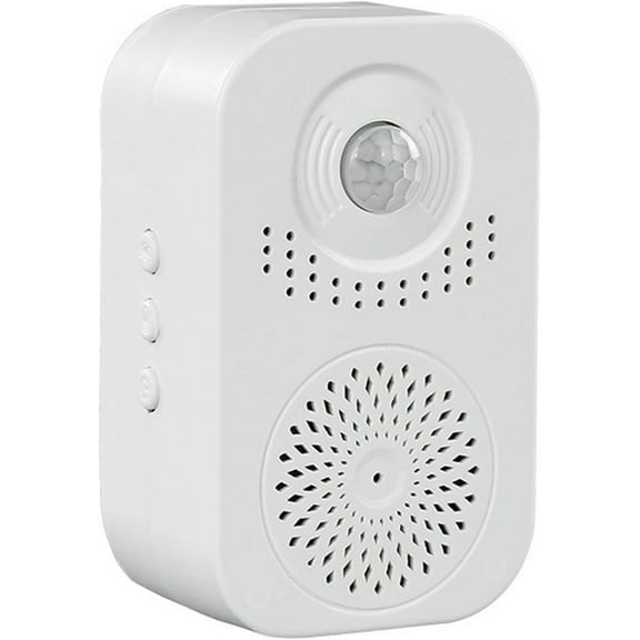 Welcome Doorbell Motion Sensor Activated Recordable Voice for Shop Sound Player Entrance Welcome Doorbell, 5.2x3.7x8.5cm, White