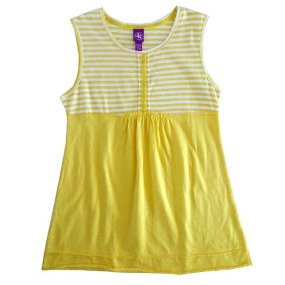 J Khaki Big Girl's Yellow/Striped Tank Sundress Size L (14)
