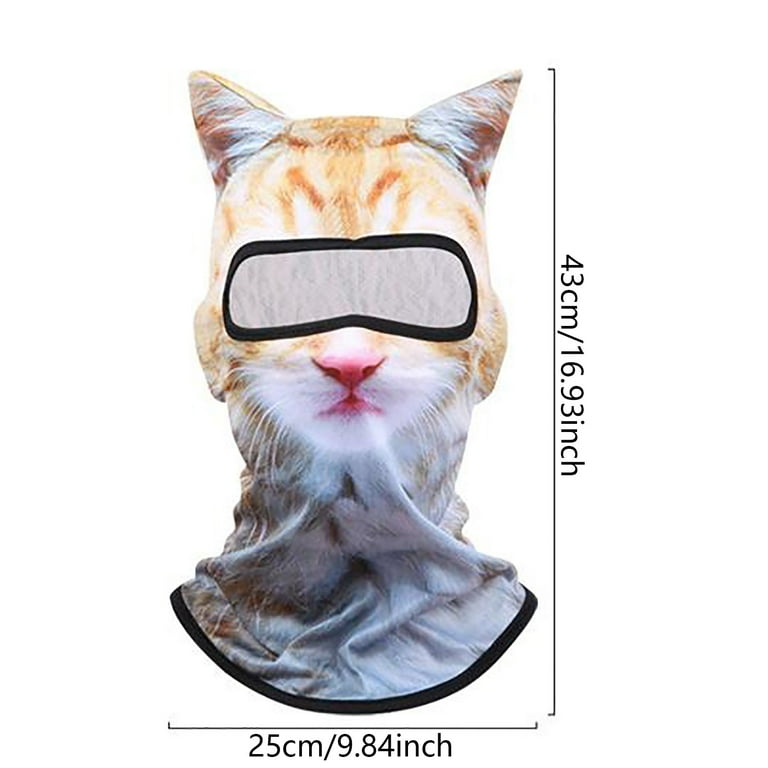3D Cat Ski Balaclava Sheisty Face Mask with Ears for Music