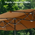 thumbnail image 4 of Alpha Joy 13x6.5ft Double-Sided Extra Large Outdoor Patio Market Rectangle Umbrella with Crank Handle, Tawny, 4 of 6