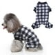 thumbnail image 4 of Pijama de poliéster para mascotas suéter cálido de invierno para perros transpirable (cuadros blancos y negros S) JShteea Libre de BPA, 4 of 9