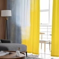 thumbnail image 4 of Yellow Grey Sheer Curtains 72 Inches Long 2 Panels Set, Window Sheer Curtains for Living Room/Bedroom, Oil Painted Modern Abstract Vintage Light Filtering Rod Pocket Curtain 52'' x 72'' x 2, 4 of 7