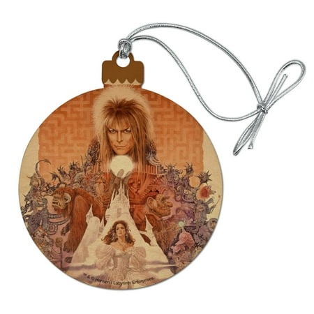 King Julian Christmas Labyrinth Movie Art Goblin King Jareth David Bowie Wood Christmas Tree Holiday Ornament ()