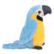 thumbnail image 4 of Juguete educativo para la primera infancia con forma de loro de peluche que habla y graba con dibujos animados (azul), 4 of 15
