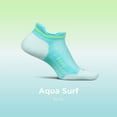 thumbnail image 3 of Feetures Elite Max Cushion No Show Tab Ankle Socks - Sport Sock with Targeted Compression - Aqua Surf, S (1 Pair), 3 of 7