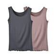 thumbnail image 2 of QUINDOS Athletic Tank Tops for Women 2 Pack Summer Camisoles for Women Plus Strap Multi Pack Sleeveless Workout Crew Neck Shirts Tops Loose Solid Color Undershirts, 2 of 3