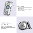 thumbnail image 2 of SKYSONIC Tile Pattern Tumbler Stainless Steel Double Wall Vacuum Reusable Insulated Mug with Straw and Built-in Coaste for Cold and Hot Beverages, 20oz, 2 of 7