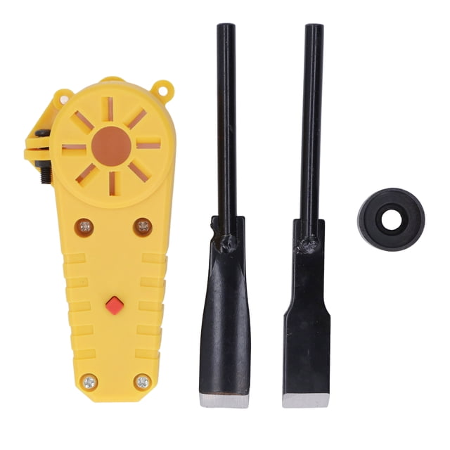 Angle Grinder Conversion Electric Chisel Kit - 2Pcs Stainless Steel Chisels with Plastic Shell & Mounting Nut, Safe-to-Use Electric Chisel Attachment for Woodworking, DIY Crafts, Polishing, Grinding