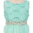thumbnail image 2 of Big Girls Gorgeous Shiny Tulle Beaded Sequin Rhinestone Belt Flower Girl Dress Ivory 12 (M3B4K0), 2 of 4