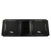 Seismic Audio SALA-210 Passive 2x10 Line Array Portable Speaker with Dual Compression Drivers, Outdoor Speakers
