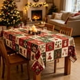 thumbnail image 4 of Christmas Tablecloth with Plaid Pattern and Waterproof Fabric, Red Green Plaid Tablecloth for Dining Table Party Decor, Waterproof Table Cloth for Christmas Party Home Decoration, 4 of 7