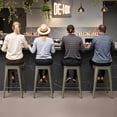 thumbnail image 7 of Vineego Counter Height Stackable Bar Stool, Gun (Set of 4), 7 of 7
