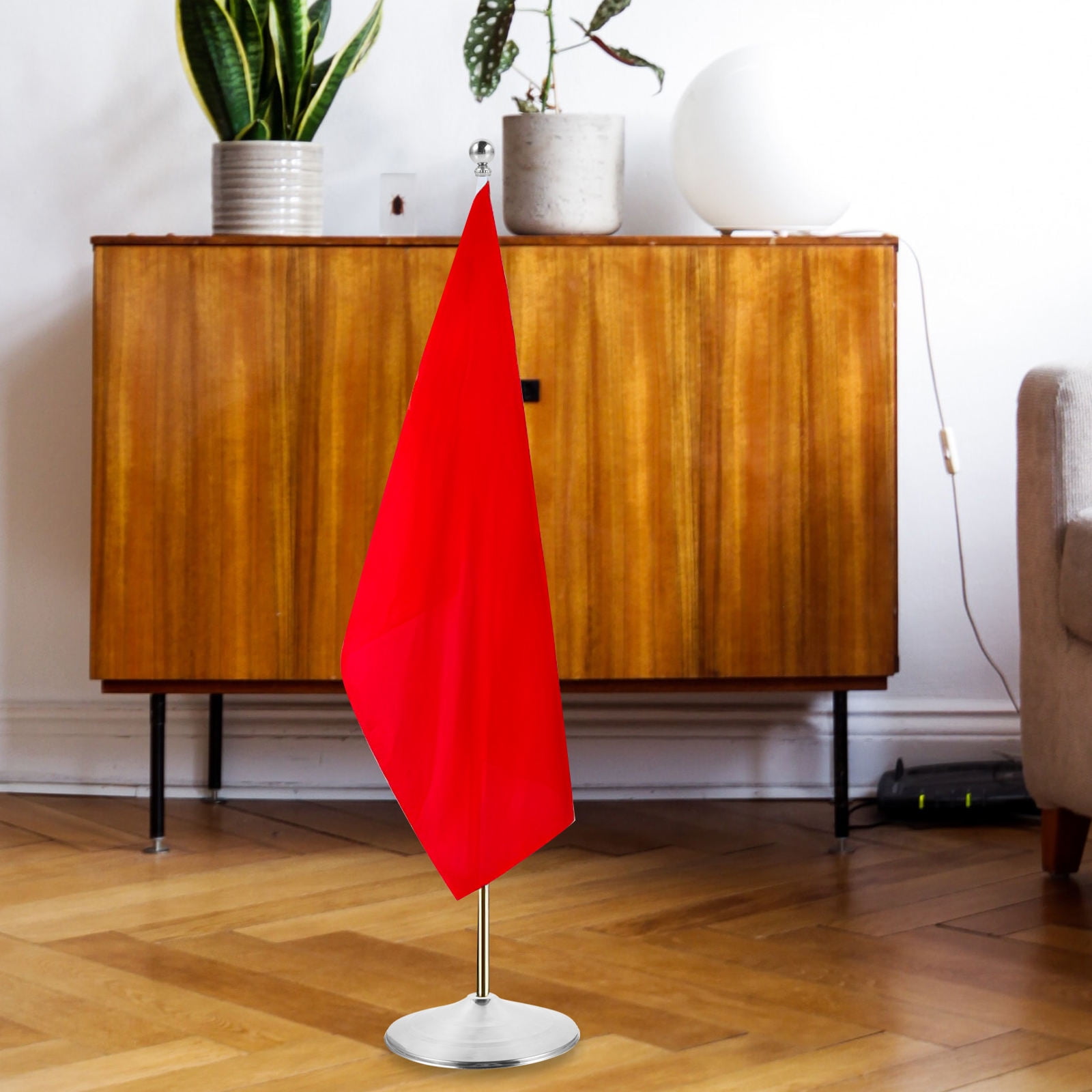 FRCOLOR  Weighted Small Flag Base Flagpole Upright Display Store Window Decoration