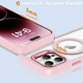thumbnail image 2 of KOMI Magnetic Case for iPhone 14 Pro Max Case with Camera Stand [Compatible with MagSafe] [Military Drop Tested] Shockproof Slim Clear iPhone 14 Pro Max Phone Case for Women Men Pink, 2 of 5
