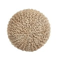 thumbnail image 7 of Noble House Solid Print Off-White Jute Round Pouf, 7 of 7