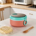thumbnail image 4 of zhangmingg Microwave Safe Instant Soup Bowl with Leakproof Lid and Integrated Spoon Compact Portable Design for Home Dorm Use, 4 of 5