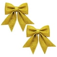 thumbnail image 2 of Glitter Bow Ornament - 2PCS Gold Sequin Bows Hanging Ornaments for Christmas,New Year,Party,Wreaths,Tree,Wall,Indoor & Outdoor Decorations,Christmas Decorations,6*4.7IN, 2 of 9