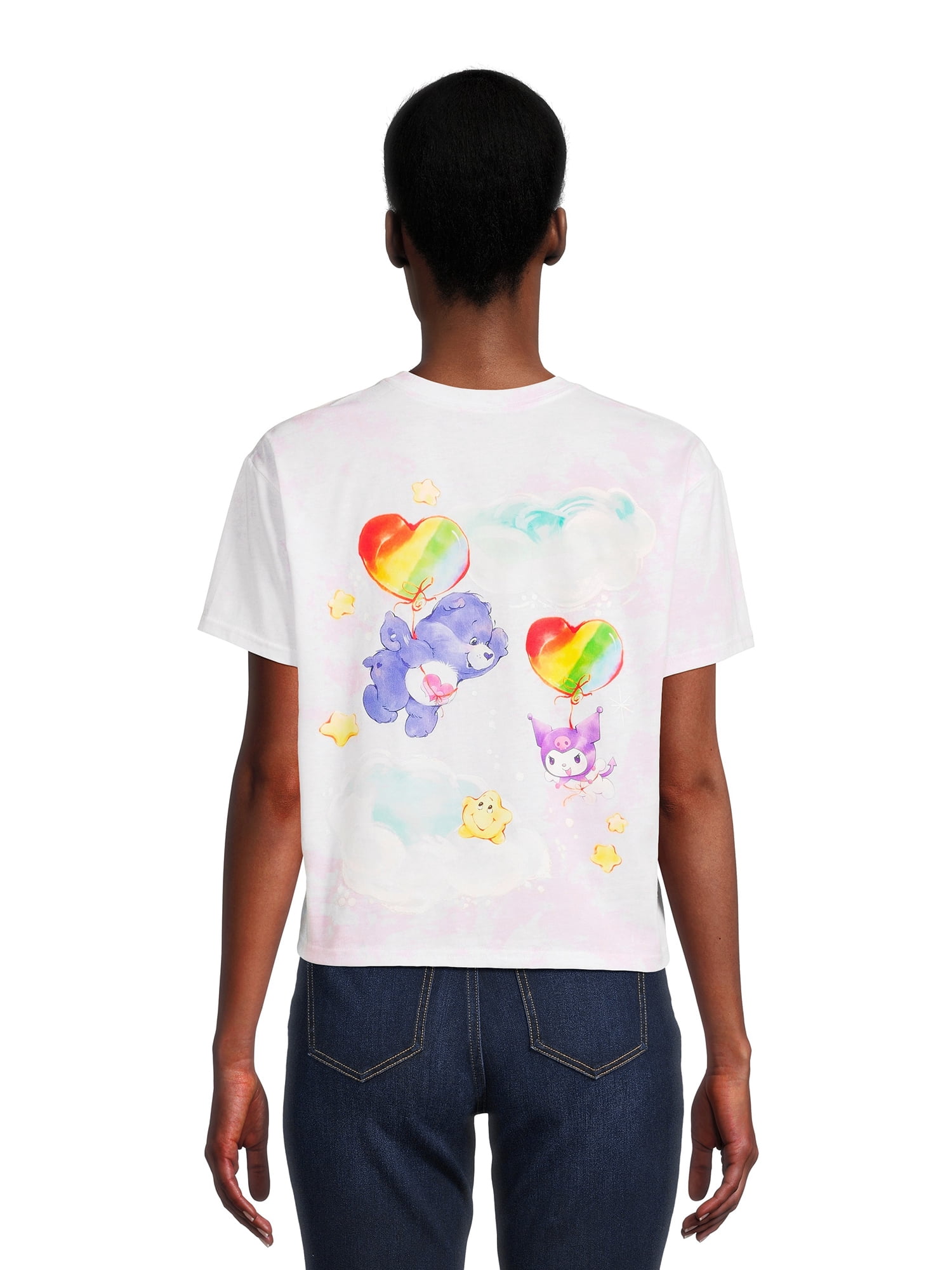 Hello Kitty and Friends x Care Bears Juniors Graphic Skimmer T-Shirt, Sizes XS-XXXL
