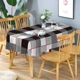 thumbnail image 2 of Oval Tablecloth Black And White Checkered Tablecloth, Modern Plaid Oval Tablecloth, Checkered Tablecloth, Indoor/Outdoor Waterproof Wrinkle Free Durable Gingham Tablecloth For Oval Tables 60 X 84 In, 2 of 6