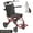 Black & Red, variant on Cixusio Wheelchair for Adults, Lightweight Foldable Transport Wheelchair with Handbrakes and 12in Shock-absorbing Pump, Travel Wheel Chair with 15.75in Wide Seat, Load Capacity of 175lbs