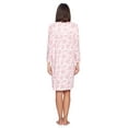 thumbnail image 4 of Casual Nights Women's Printed Long Sleeve Nightgown - Pink Green, 4 of 5